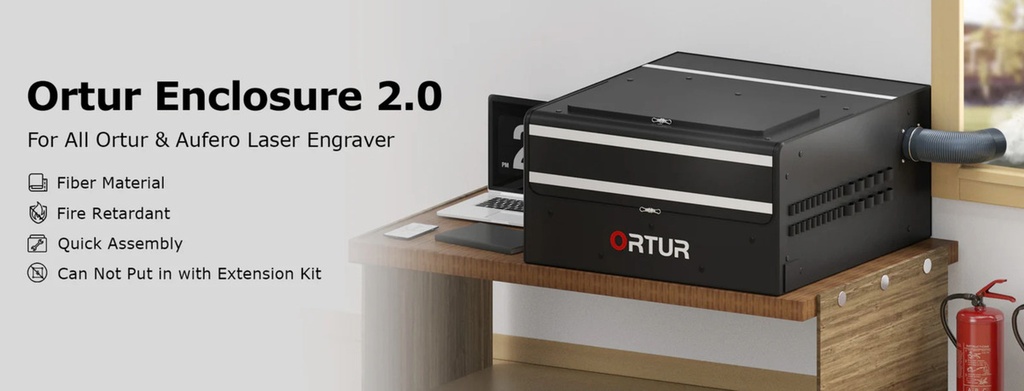 Cobertor Enclousure Ortur Anti Humo, Llamas, Polvo