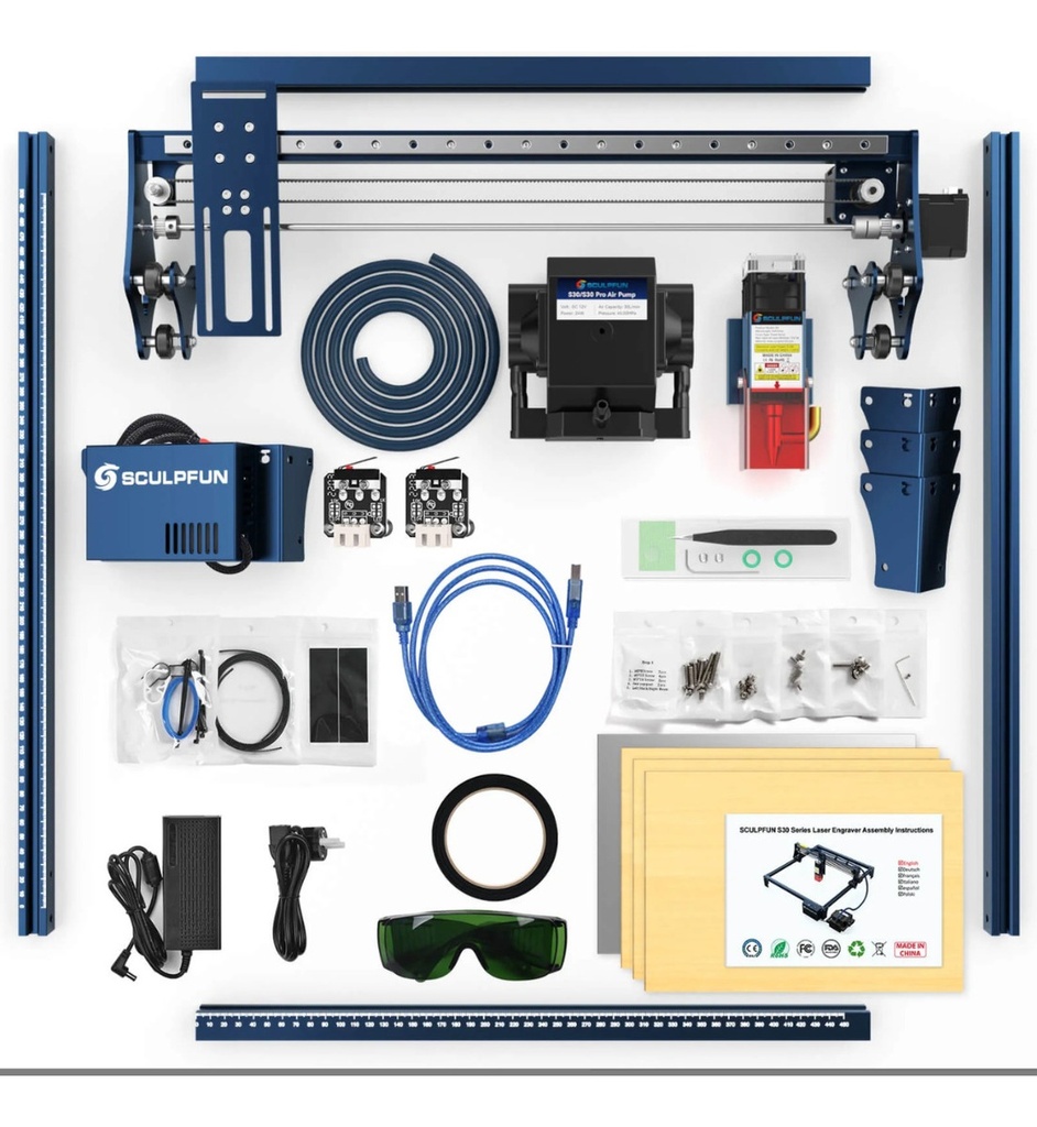 Sculpfun S30 5,5w Opticos Con Asistente Aire Automatico