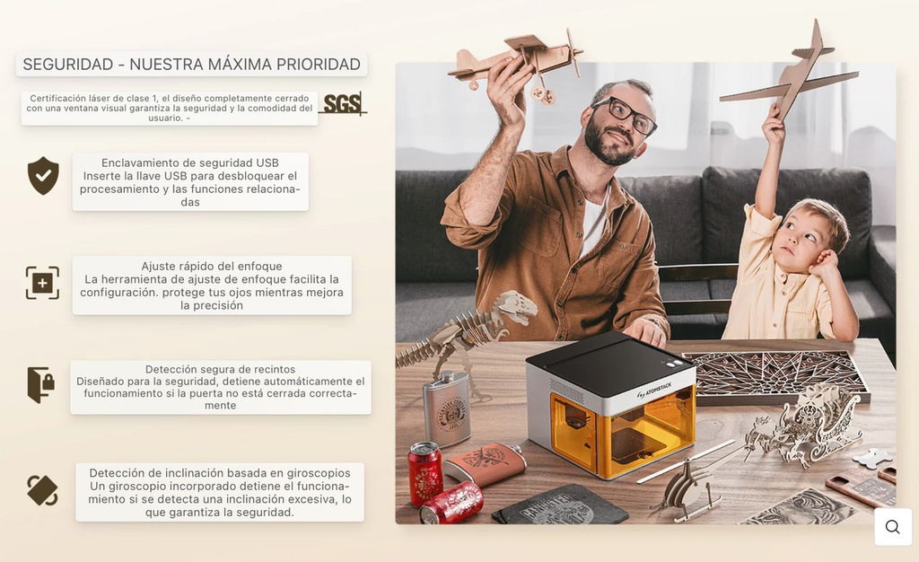 Atomstack P1 Laser Dual 5w + 1w Infrarrofo (metales)