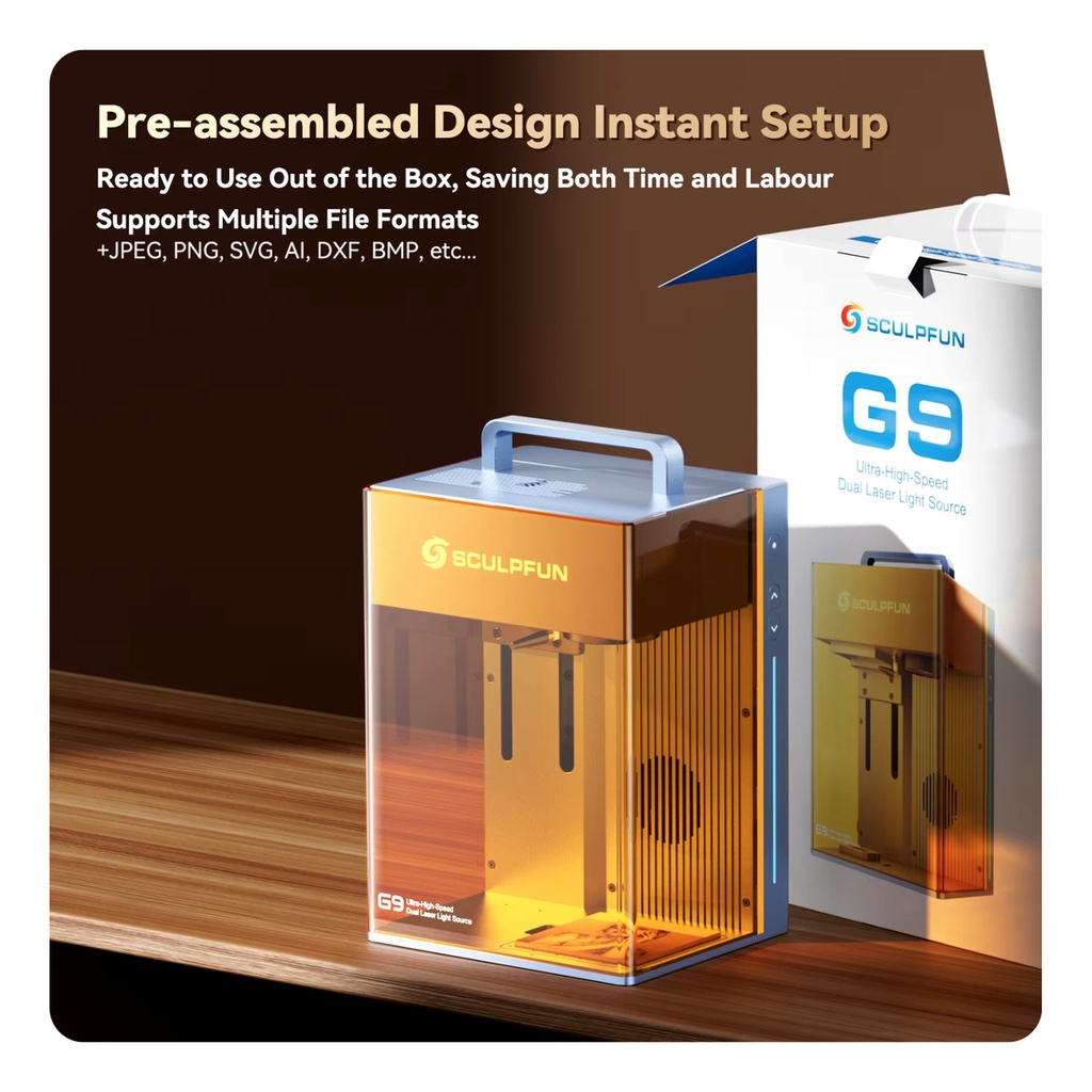 Grabador Laser Dual Sculpfun G9 -la Mas Versatil - Graba Oro