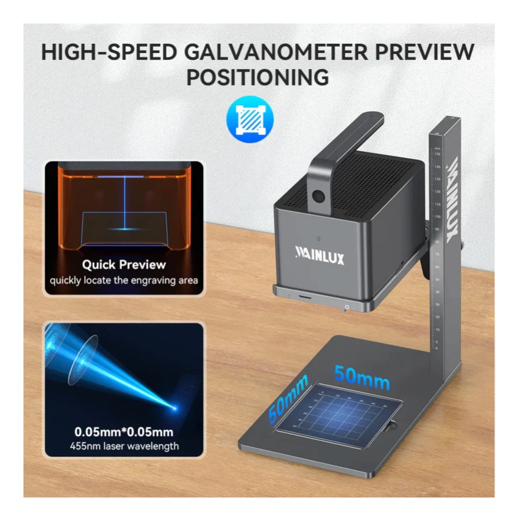 Mini Laser Portatil Wainlux Z4 - Puede Grabar En 360 Grados