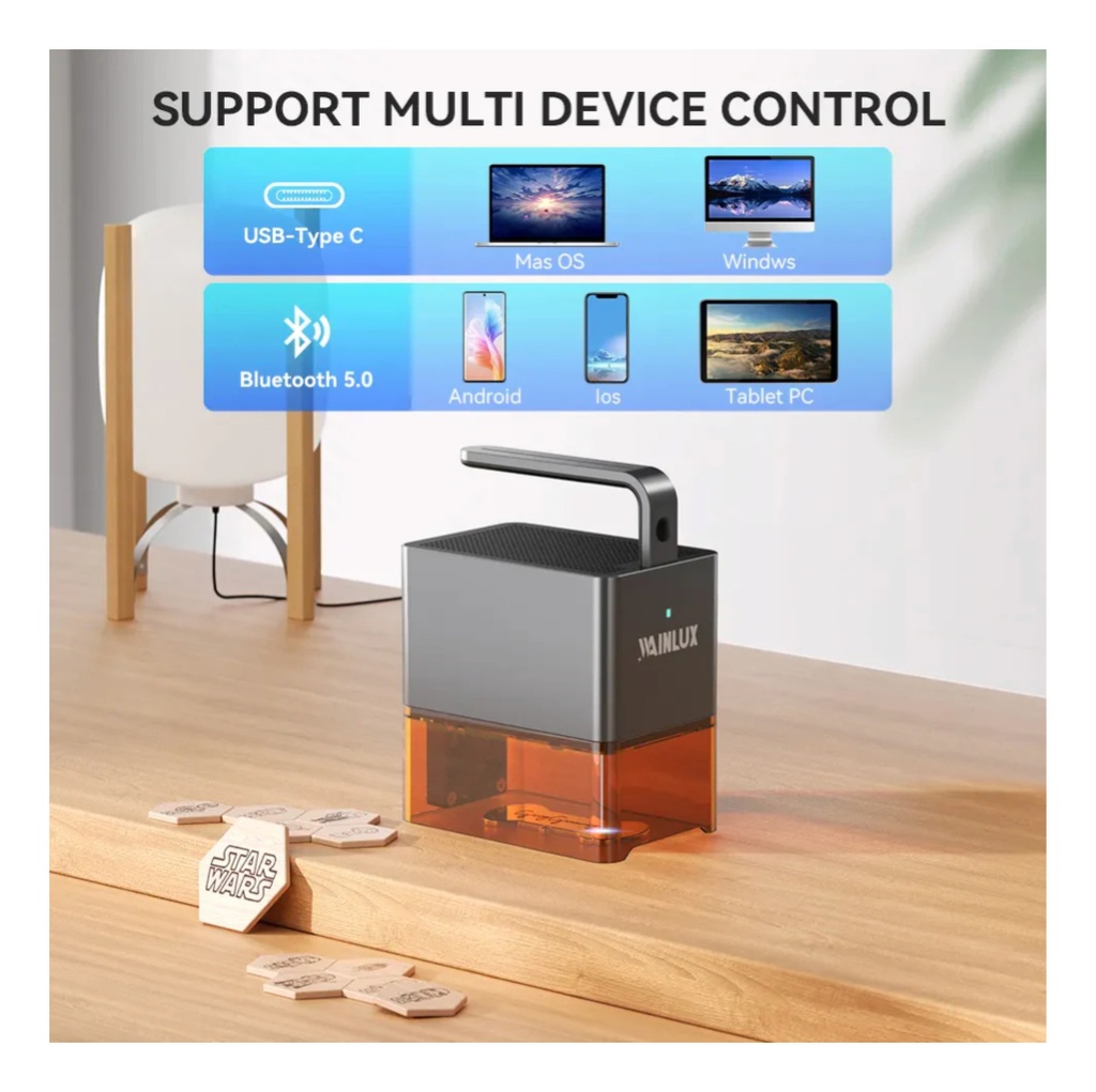 Mini Laser Portatil Wainlux Z4 - Puede Grabar En 360 Grados