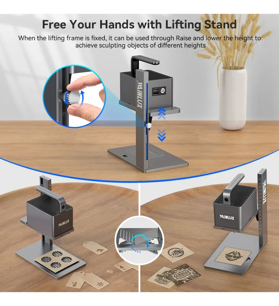 Mini Laser Portatil Wainlux Z4 - Puede Grabar En 360 Grados