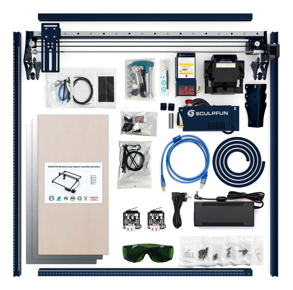 Máquina Cortadora Y Grabadora Láser Sculpfun S30 Ultra 33w