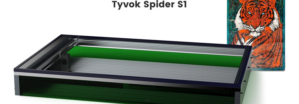 Cnc Corte Laser Tyvok Spider S1 60W con Asistente de Aire(50L) 1200*2400mm