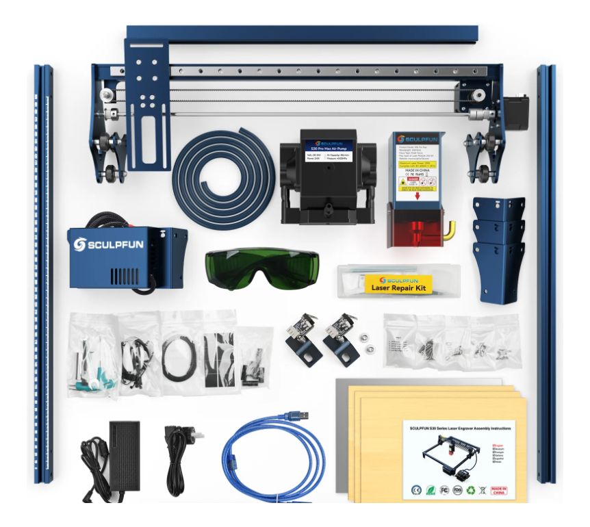 Cnc Corte Laser Sculpfun S30 Pro Max 20W 35x35cm