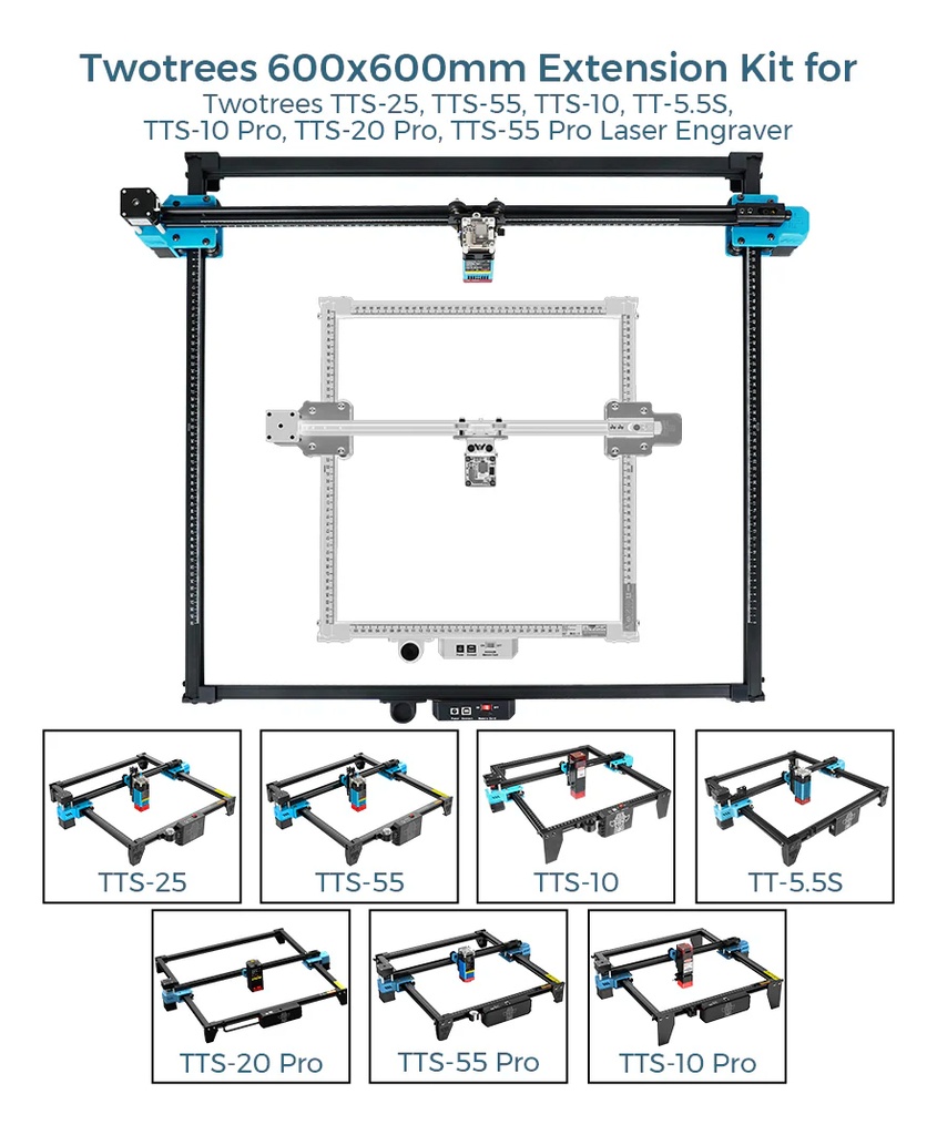 Kit Extension Area De Trabajo Two Trees Para Modelo Tts