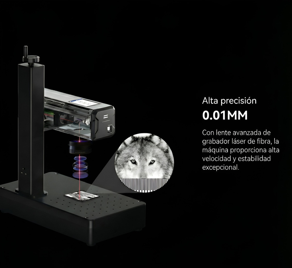Laser De Fibra Rayzen 30w fuente Max 20x20 cm + Rotativo