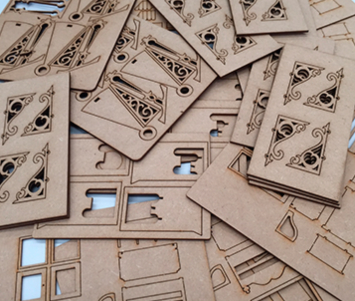 Mdf 3mm 30x30cm Kit X 10 Unidades Para Corte Y Grabado Laser