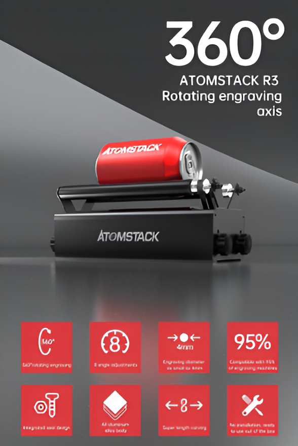 Accesorio Rotativo Atomstack 