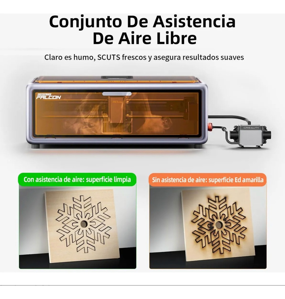 Grabadora  Laser Creality Falcon A1 10w Cobertor-aire-camara
