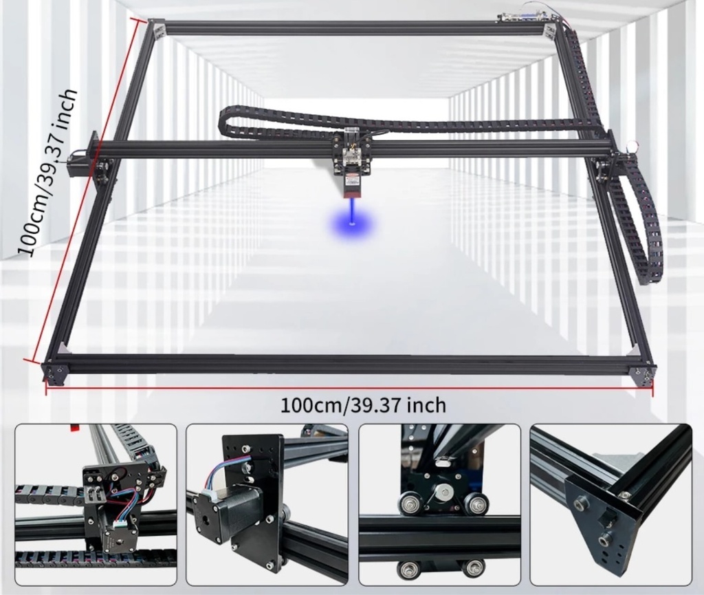 Cnc Corte Laser 100x100cm-80w + Asistente Aire Corta Mdf 3mm