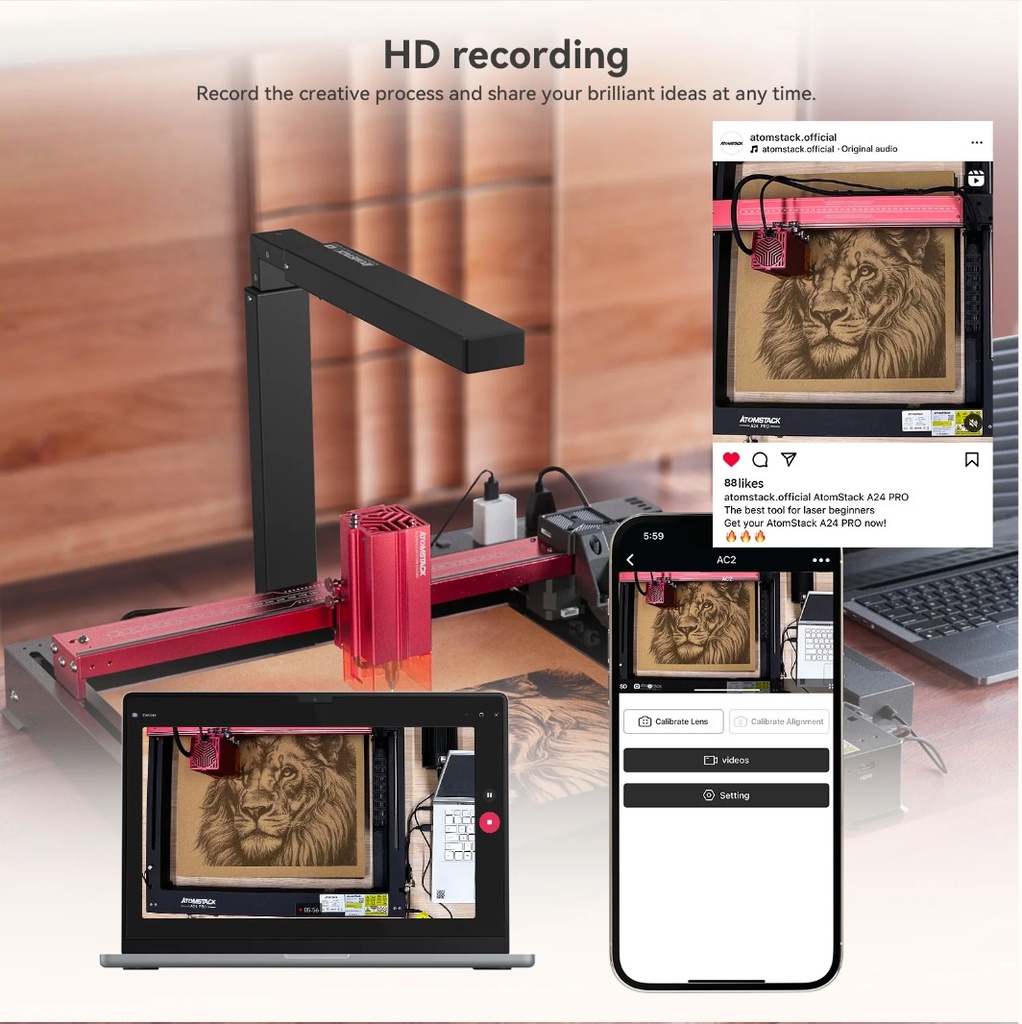 Atomstack Ac2 - Camara Para Lightburn