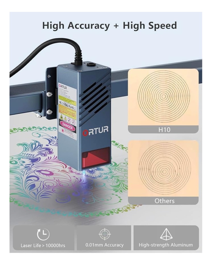 Grabadora Y Cortadora Laser Ortur H10 10w