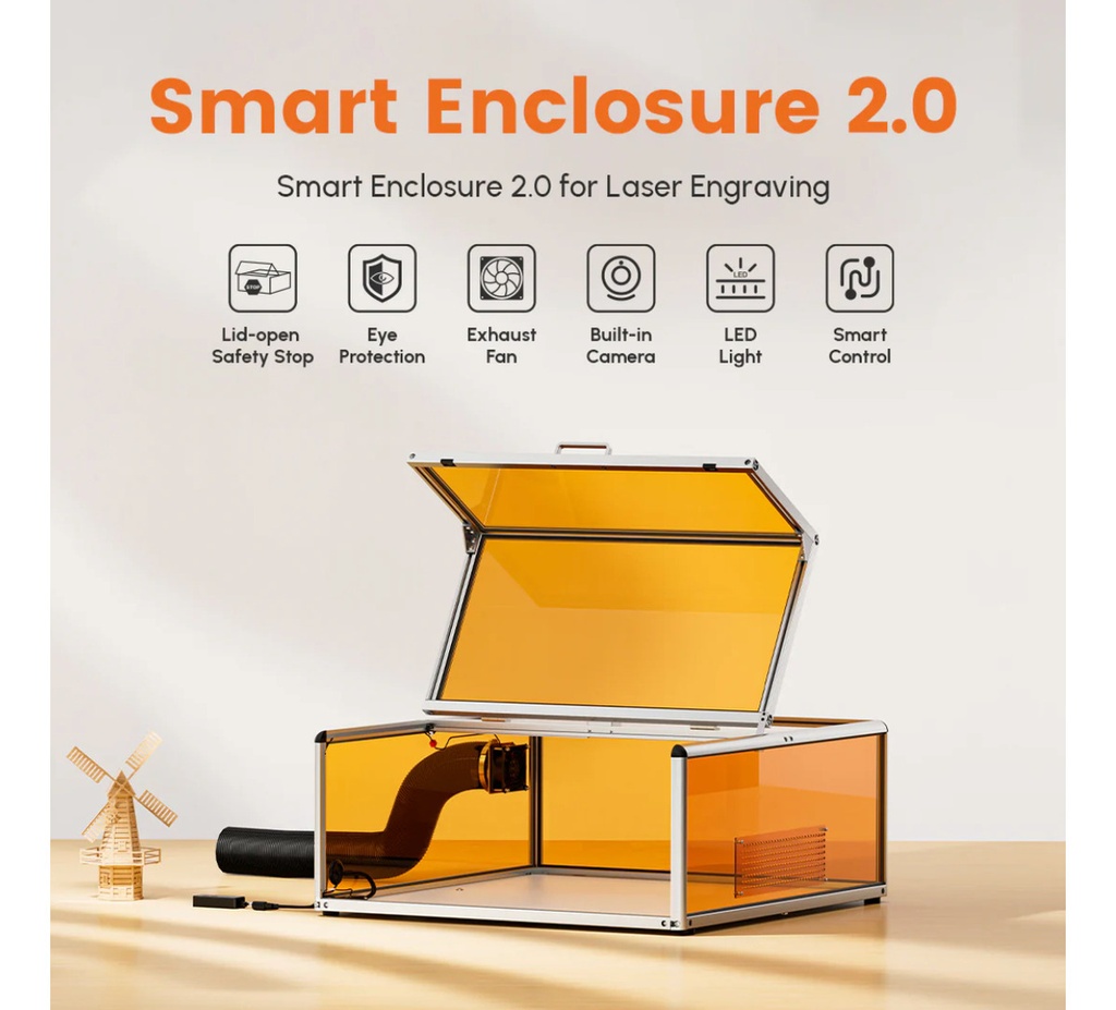 Cobertor Contra Humos Algo Laser Smart Enclosure 2.0 Cámara