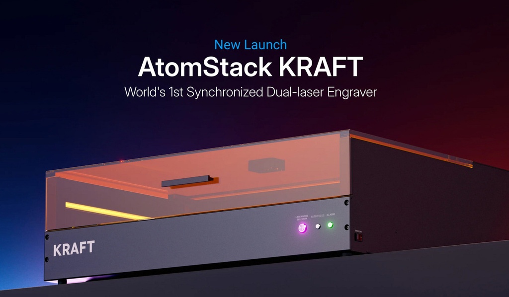 Grabadora Laser Atomstack Kraft Dual 20w Diode + 1.2w Ir