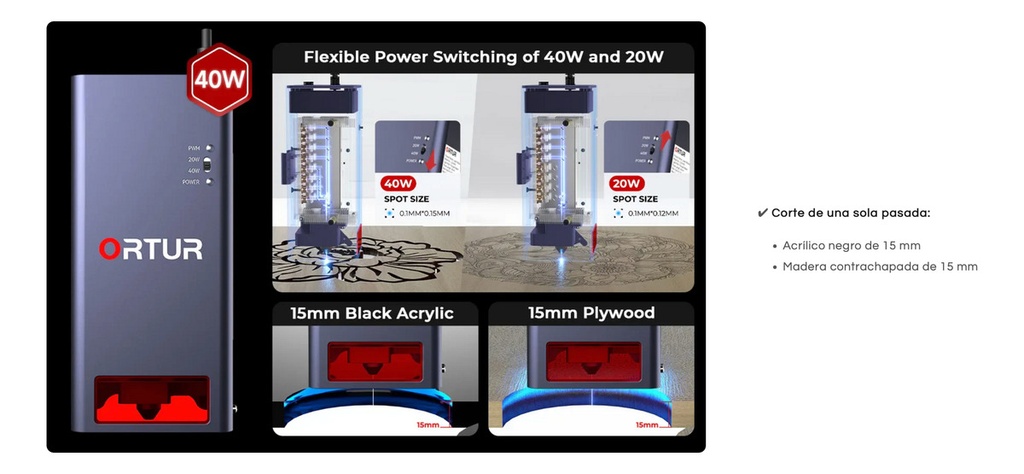 Grabadora Y Cortadora Laser Ortur F10 20w - Trabajos Grandes