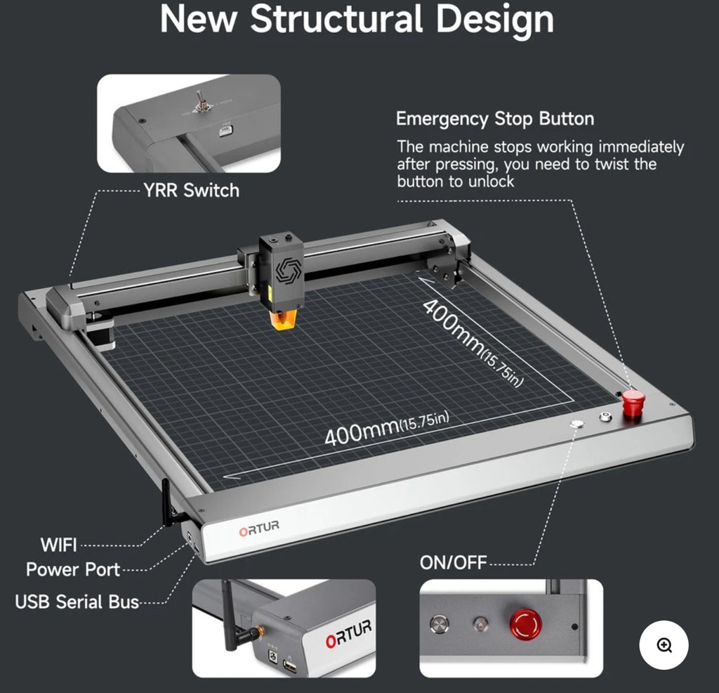 Grabadora Y Cortadora Laser Ortur Lm3 20w