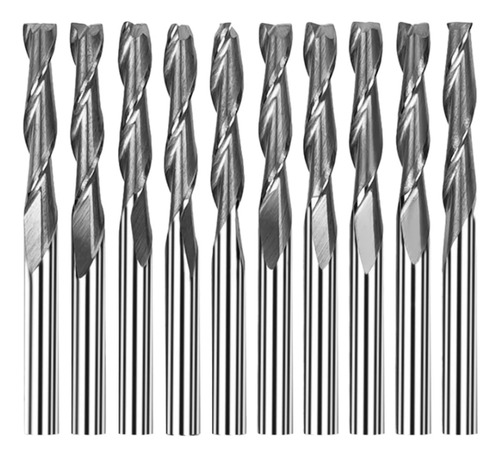 [BIT-XCAN-SET 10 FRESAS  0,8-3,17 mm DOBLE EDGE] 10 Fresas Doble Edge Cnc 3018 Pcb, Metales, Madera, Plastico