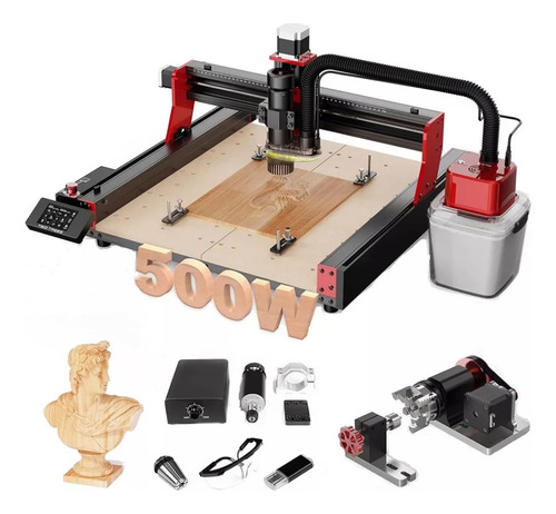 [ROUT-500W-SL-TWOTREES-TTC450PRO+ROT+ASP] Router Cnc Two Trees Ttc 450pro 500w + Rotativo + Aspiradora